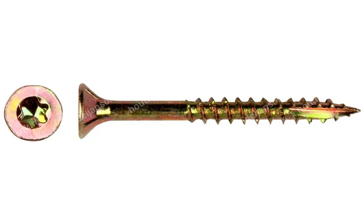 Geel verzinkte spaanplaatschroef 6,00x200 mm Torx (T20) - PGB Europe (0,20m)