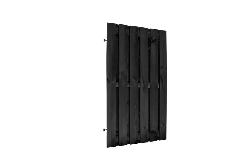 Zwart Gespoten Plankendeur op Verstelbaar Stalen Frame (100 x 190 cm) (1,95m)