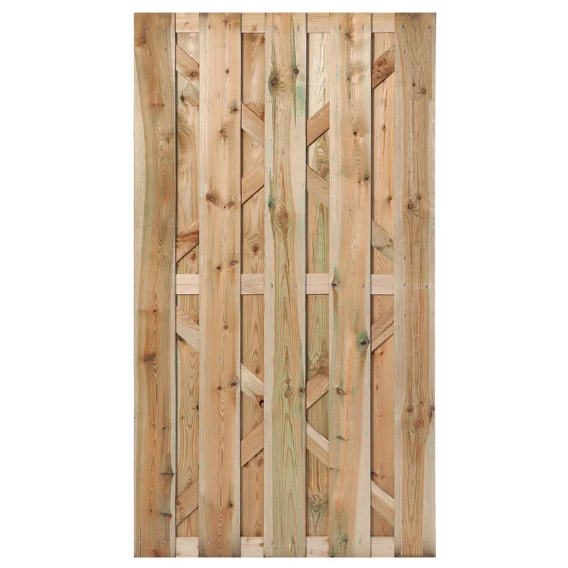 Geïmpregneerde Plankendeur op Houten Frame (100 x 180 cm) (1,80m)