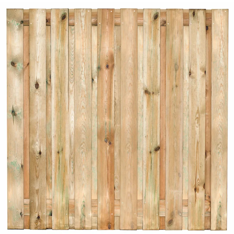 21-planks Geïmpregneerd Grenen Tuinscherm (180x180cm) (1,80m)