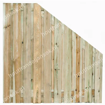 21-planks Geïmpregneerd Grenen Afbouwscherm (90/180x180cm)