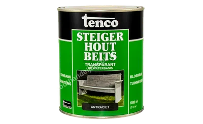 Steigerhoutbeits antraciet transparant 1,0 liter