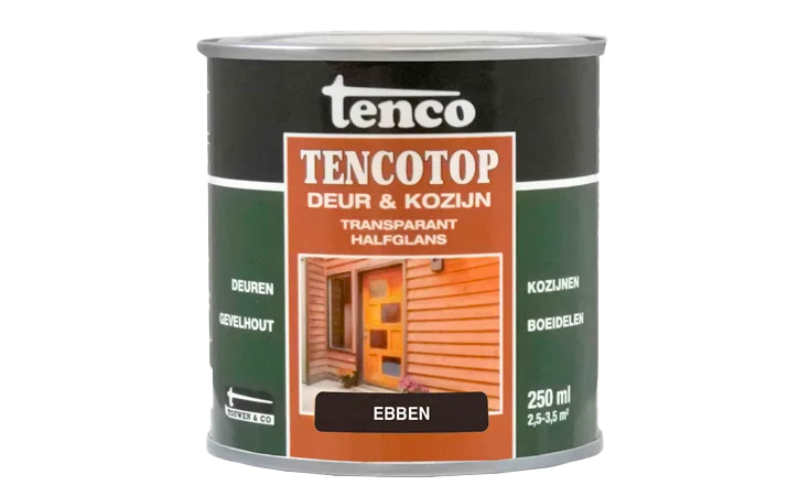 Tencotop deur & kozijn transparant ebben 0,25 l.