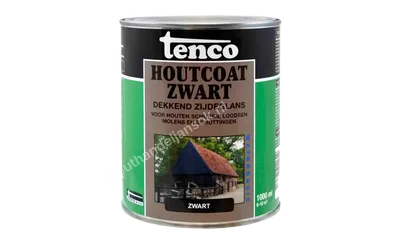 Houtcoat zwart dekkend zijdeglans 1,0 liter