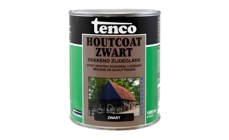 tenco houtcoat wb zg dekkend zwart 1 l.