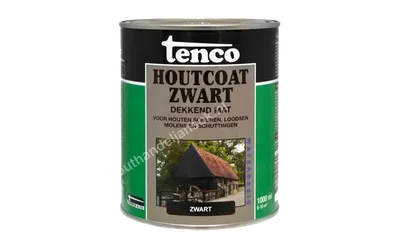 Houtcoat zwart dekkend mat 1,0 liter