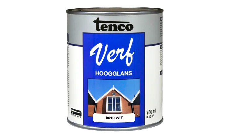 tencoverf dekkend hoogglans wit 0,75 l.