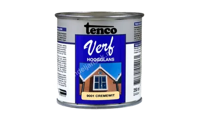 Tencoverf cremewit dekkend hoogglans 0,25 liter