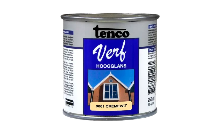 tencoverf dekkend hoogglans cremewit 0,25 l.