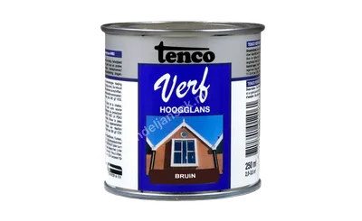Tencoverf bruin dekkend hoogglans 0,25 liter