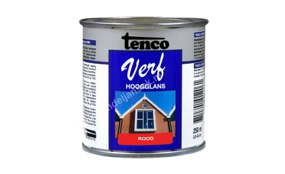 Tencoverf rood dekkend hoogglans 0,25 liter