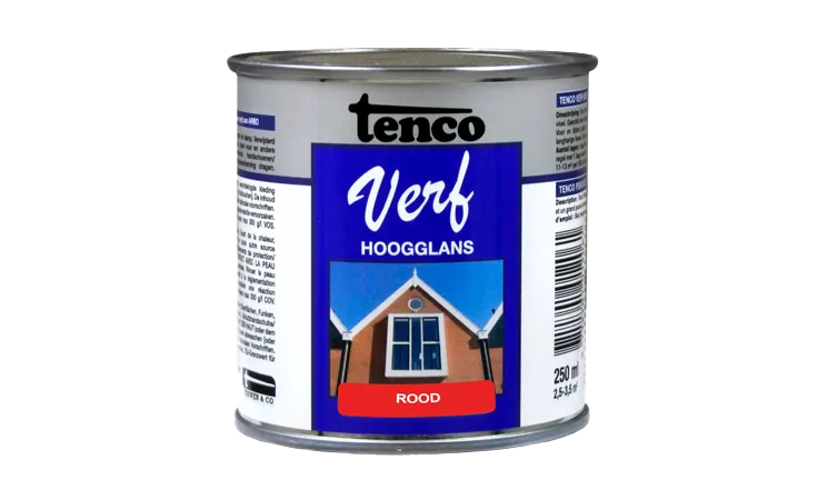 tencoverf dekkend hoogglans rood 0,25 l.
