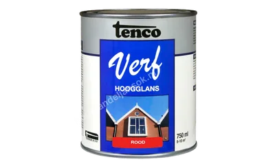 Tencoverf rood dekkend hoogglans 0,75 liter