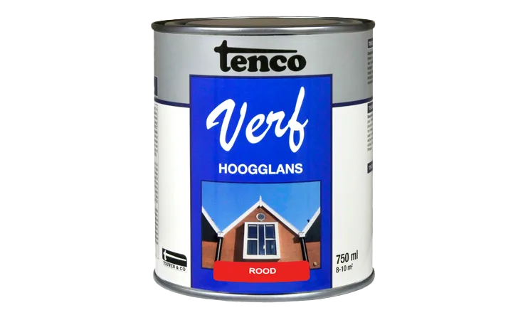 tencoverf dekkend hoogglans rood 0,75 l.