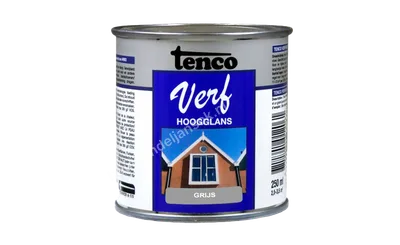 Tencoverf grijs dekkend hoogglans 0,25 liter