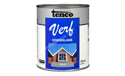 Tencoverf grijs dekkend hoogglans 0,75 liter