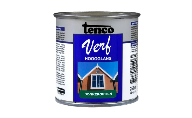 tencoverf dekkend hoogglans donkergroen 0,25 l.