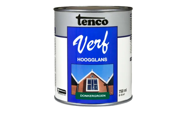 tencoverf dekkend hoogglans donkergroen 0,75 l.