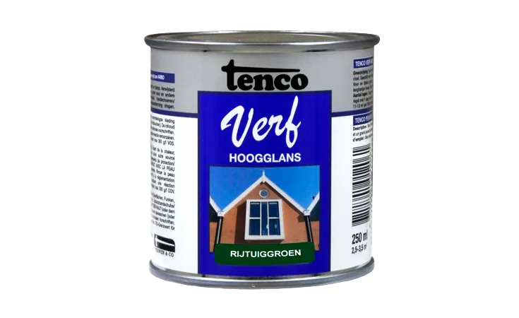 tencoverf dekkend hoogglans rijtuiggroen 0,25 l.