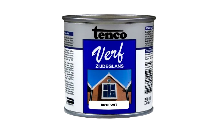 tencoverf dekkend zijdeglans wit 0,25 l.