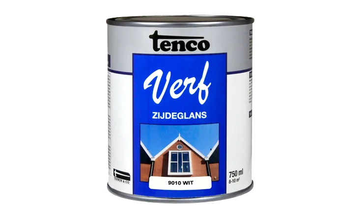 tencoverf dekkend zijdeglans wit 0,75 l.