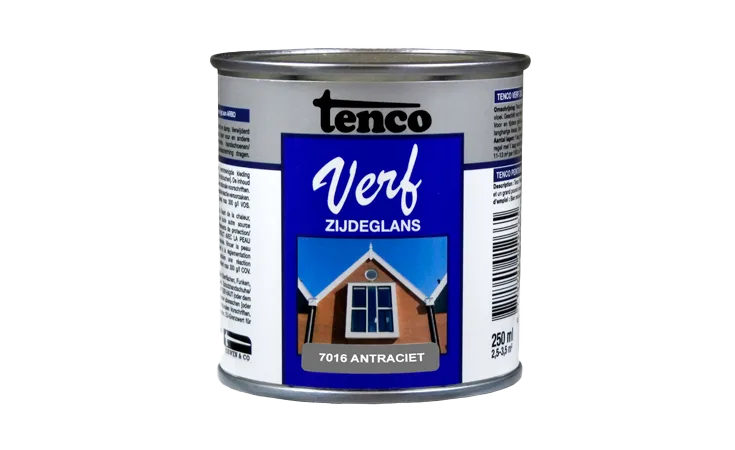 tencoverf dekkend zijdeglans antraciet 0,25 l.