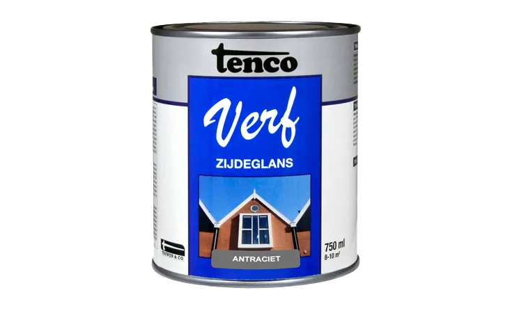 tencoverf dekkend zijdeglans antraciet 0,75 l.