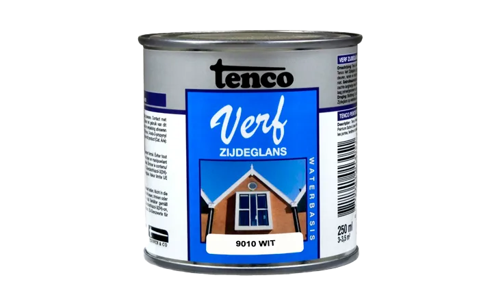 tencoverf waterbasis dekkend zijdeglans wit 0,25 l.