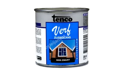Tencoverf zwart dekkend zijdeglans 0,25 liter