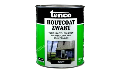 Houtcoat zwart dekkend 1,0 liter