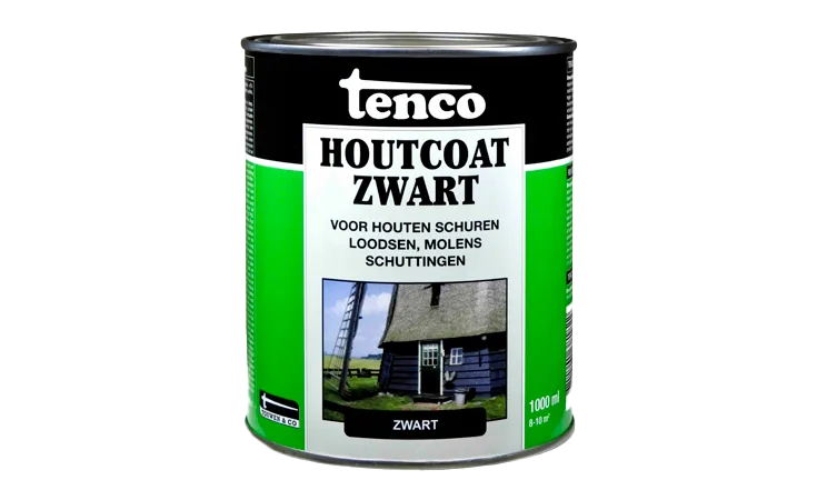 tenco houtcoat  dekkend zwart 1 l.