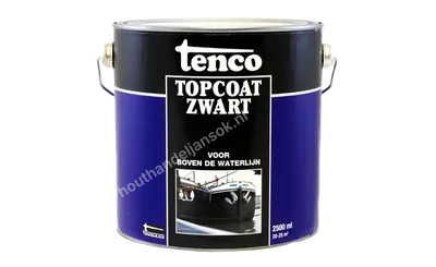 Topcoat zwart dekkend 2,5 liter
