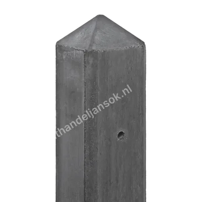 10x10x280cm Antraciete Tussenpaal t.b.v. Rotsmotief plaat