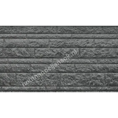 3,5x36x184cm Antraciete Rotsmotief plaat