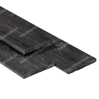 16x140mm Zwart Gespoten Geschaafde Schuttingplank (4,00m)