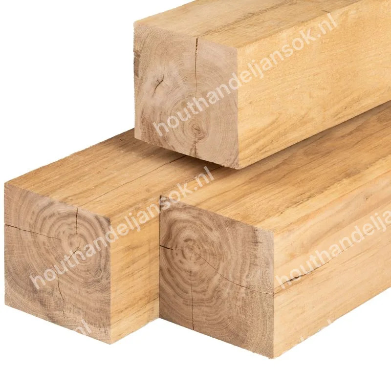 150x150mm Eiken fijn bezaagde paal (3,00m)