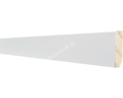 9x45mm Wit Gegronde Vuren Plint (4,90m)