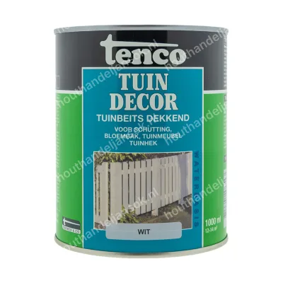 Tuindecor wit dekkend mat 1,0 liter
