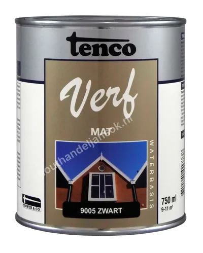 Tencoverf zwart mat 0,75 liter