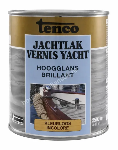 Jachtlak blank transparant hoogglans 2,5 liter