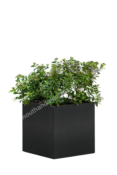 Bloembak Mohawk, zwart gepoedercoat staal 50 x 90 x 50 cm