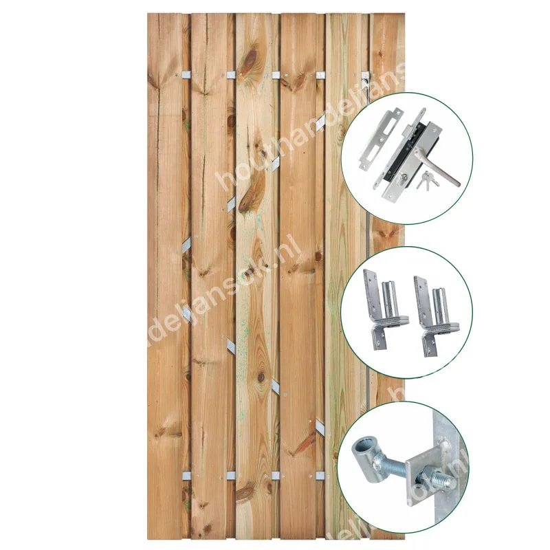 Geïmpregneerde Plankendeur op Verstelbaar Stalen Frame (150 x 195 cm) (1,95m)