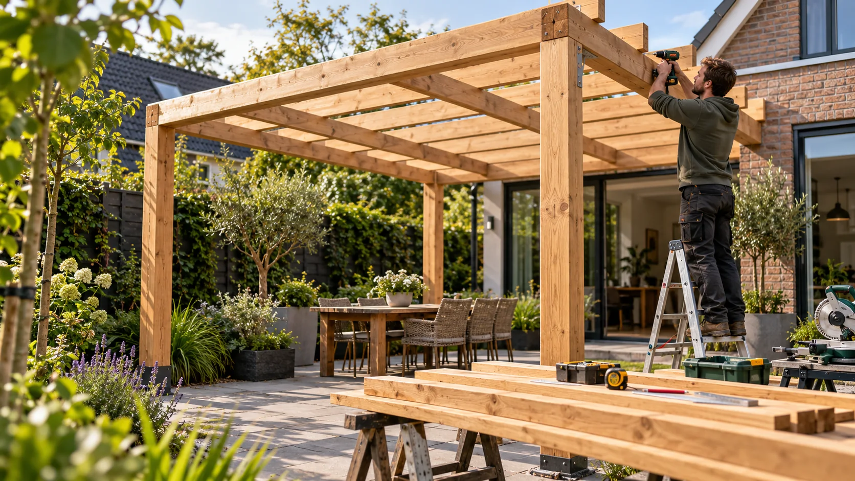 Zelf een overkapping maken: stappenplan & materiaallijst