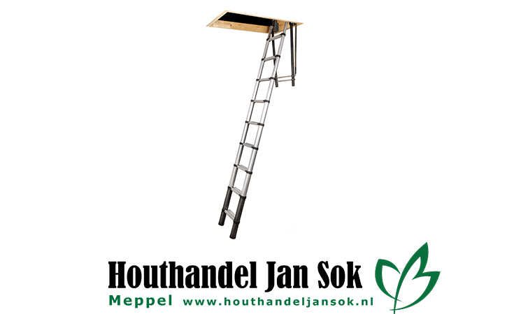 Telescopische Zoldertrap 2.30m - 2.70m Gereedschap Ladders  bij Houthandel Jan Sok