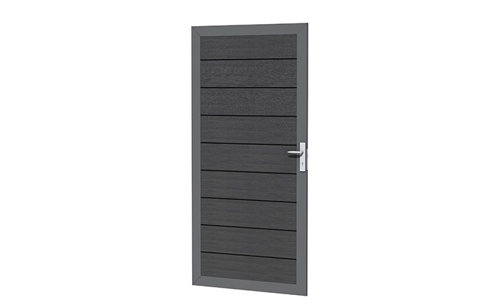 Composiet deur in aluminium frame 90 x 183 cm, antraciet. Composiet en aluminium Deuren  bij Houthandel Jan Sok