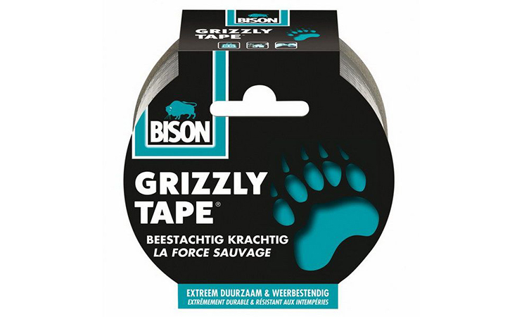 Rol Grizzly Tape Zilver Bison Kit / Lijm / Reparatiemiddelen Tape  bij Houthandel Jan Sok