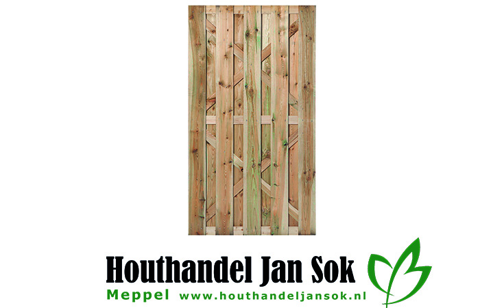 Tuindeur Hoogeveen Plank: 1.6x14.0 / 9 stuks Schuttingen / Hekken Deuren  bij Houthandel Jan Sok