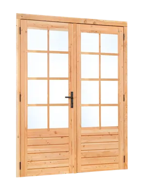 Dubbele 8-ruits deur dubbel glas
