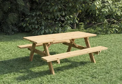 Houten picknicktafel