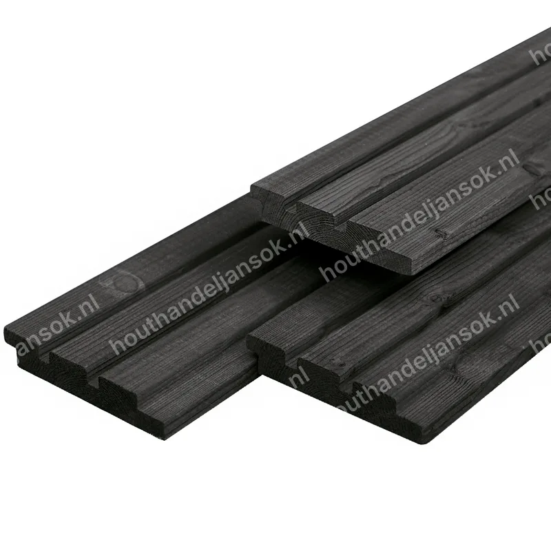 19x130mm Zwart Gespoten Triple profiel (2,40m)